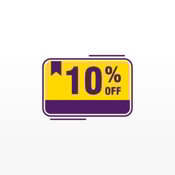 10 discount, Sales Vector badges for Labels, , Stickers, Banners, Tags, Web Stickers, New offer. Discount origami sign banner.