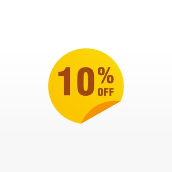 10 discount, Sales Vector badges for Labels, , Stickers, Banners, Tags, Web Stickers, New offer. Discount origami sign banner.