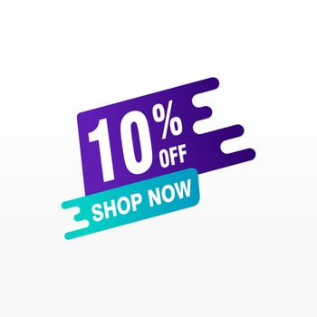 10 discount, Sales Vector badges for Labels, , Stickers, Banners, Tags, Web Stickers, New offer. Discount origami sign banner.