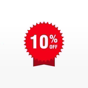 10 discount, Sales Vector badges for Labels, , Stickers, Banners, Tags, Web Stickers, New offer. Discount origami sign banner.