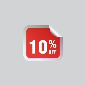 10 discount, Sales Vector badges for Labels, , Stickers, Banners, Tags, Web Stickers, New offer. Discount origami sign banner.