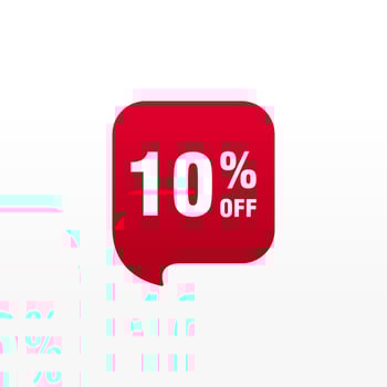 10 discount, Sales Vector badges for Labels, , Stickers, Banners, Tags, Web Stickers, New offer. Discount origami sign banner.