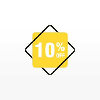 10 discount, Sales Vector badges for Labels, , Stickers, Banners, Tags, Web Stickers, New offer. Discount origami sign banner.