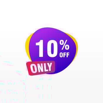 10 discount, Sales Vector badges for Labels, , Stickers, Banners, Tags, Web Stickers, New offer. Discount origami sign banner.