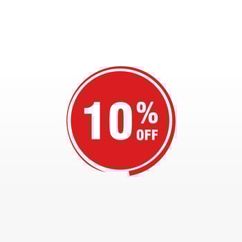 10 discount, Sales Vector badges for Labels, , Stickers, Banners, Tags, Web Stickers, New offer. Discount origami sign banner.