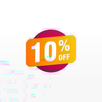 10 discount, Sales Vector badges for Labels, , Stickers, Banners, Tags, Web Stickers, New offer. Discount origami sign banner.