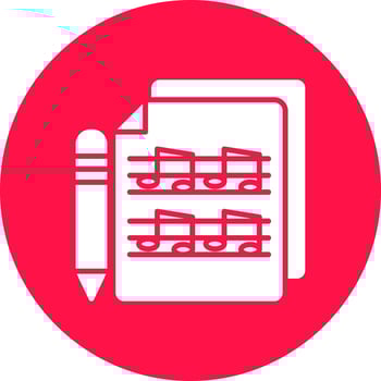 Music Score Creative Icon Design vector