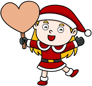 cute cartoon santa lina merry christmas png