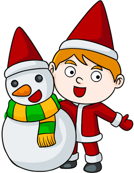 cute cartoon santa boy merry christmas png