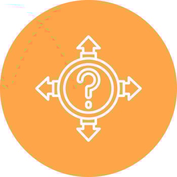 Uncertainty Creative Icon Design vector