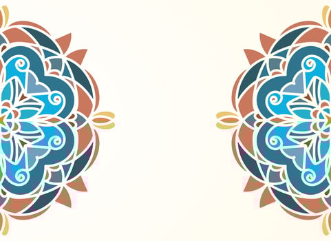 Background with Vintage Mandala decorative elements vector design