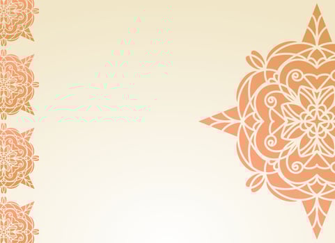 Background with Vintage Mandala decorative elements vector design