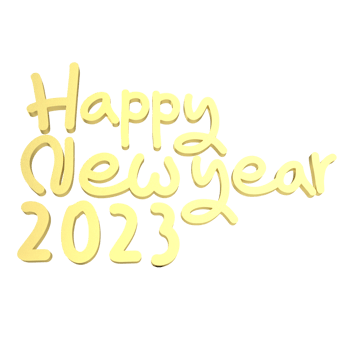 gold happy new year 3d png image