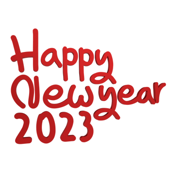 red happy new year 3d png image