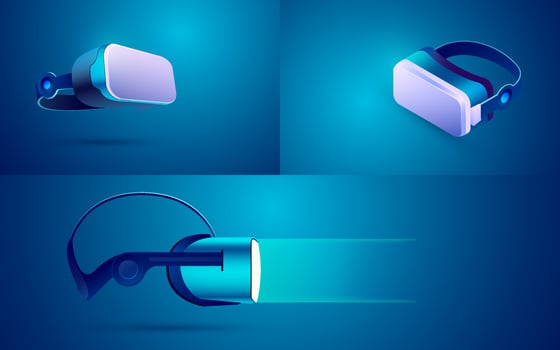 VR glasses objects vector