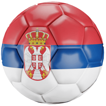 3D render soccer ball with Senegal nation flag. png