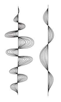 Abstract hand draw elements from wave. Vector illustration.