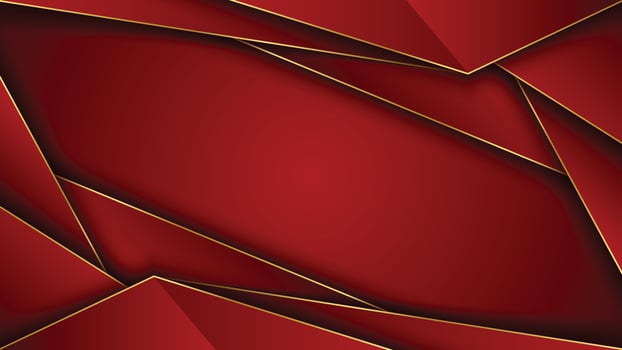 Luxury and elegant golden line with dark red template background. vector