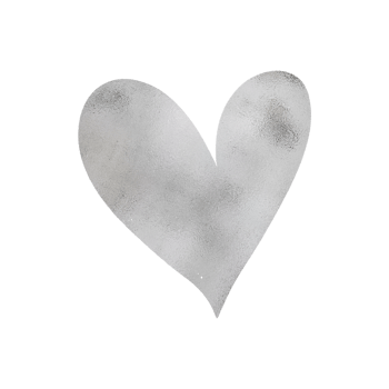 Silver Metallic Heart png