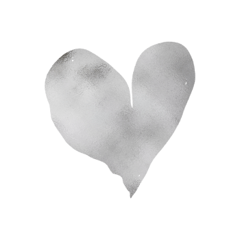 Silver Metallic Heart png
