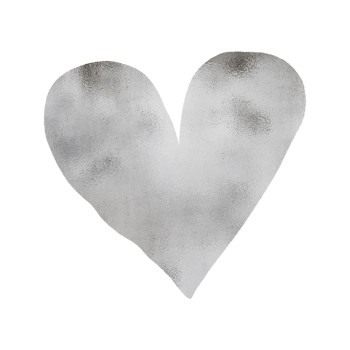 Silver Metallic Heart png