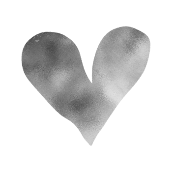 Silver Metallic Heart Decoration png