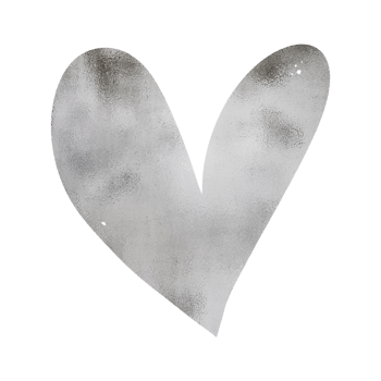 Silver Glowing Heart png