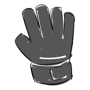 goalkeeper gloves icon. the concept of sports, soccer, football, etc. hand drawn vector illustration.