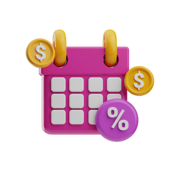 digital marketing, calender illustration 3d png
