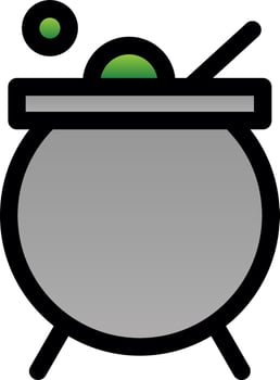 Cauldron Vector Icon Design