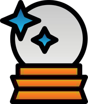 Crystal Ball Vector Icon Design