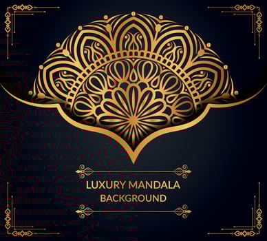 Luxury ornamental mandala background design with golden mandala Free Vector file