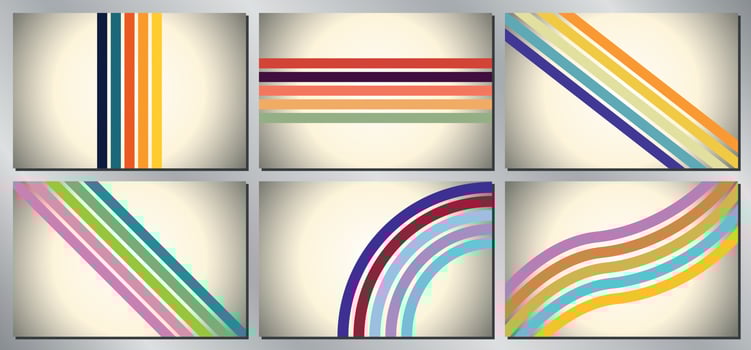 Set of Coloful Vintage backgrounds vector