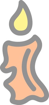 Scary Candle Vector Icon Design