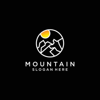 mountain logo design template vector