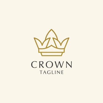 Crown gold Template Vektor Logo vector