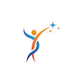 Human character logo sign vector