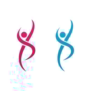 Human character logo sign vector