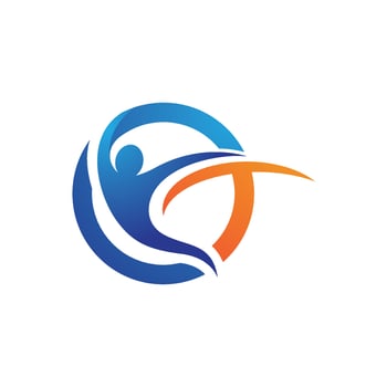 Human character logo sign vector