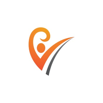 Human character logo sign vector