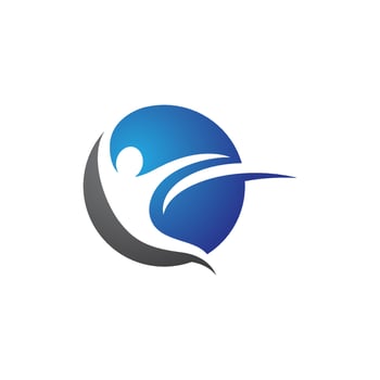 Human character logo sign vector