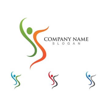 Human character logo sign vector