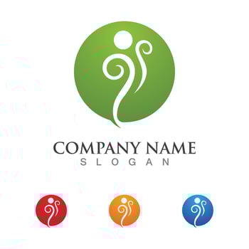 Human character logo sign vector