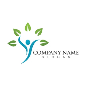 Human character logo sign vector