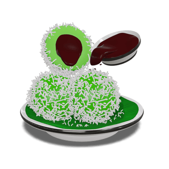 Indonesian Food Klepon , healthy fresh and sweet dessert from Indonesia png