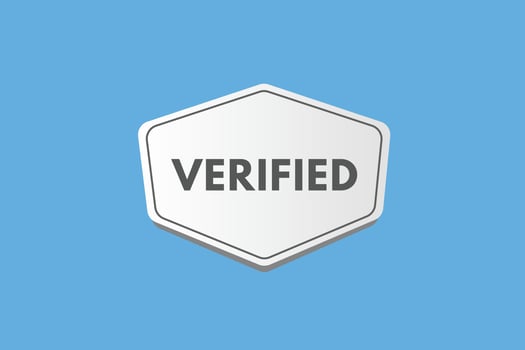 verified text Button. verified Sign Icon Label Sticker Web Buttons vector