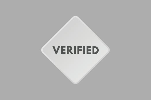 verified text Button. verified Sign Icon Label Sticker Web Buttons vector