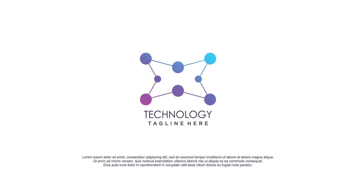 Tech logo with letter x concept premium vector