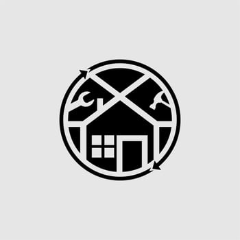 House repair logo design vector