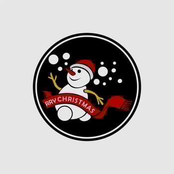 Snowman icon logo design vector